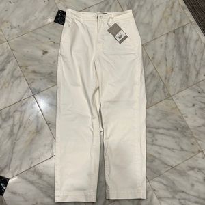 Everlane White Straight Leg Crop